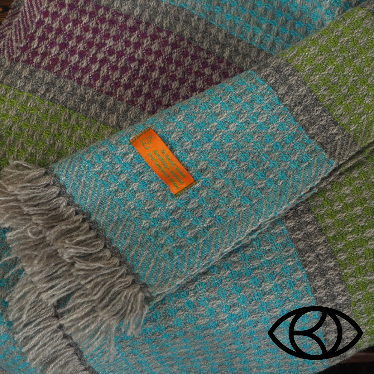Sunset Shawl : Splash - Pasture - Cranberry