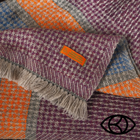 Sunset Shawl : Cranberry - Loch - Squash