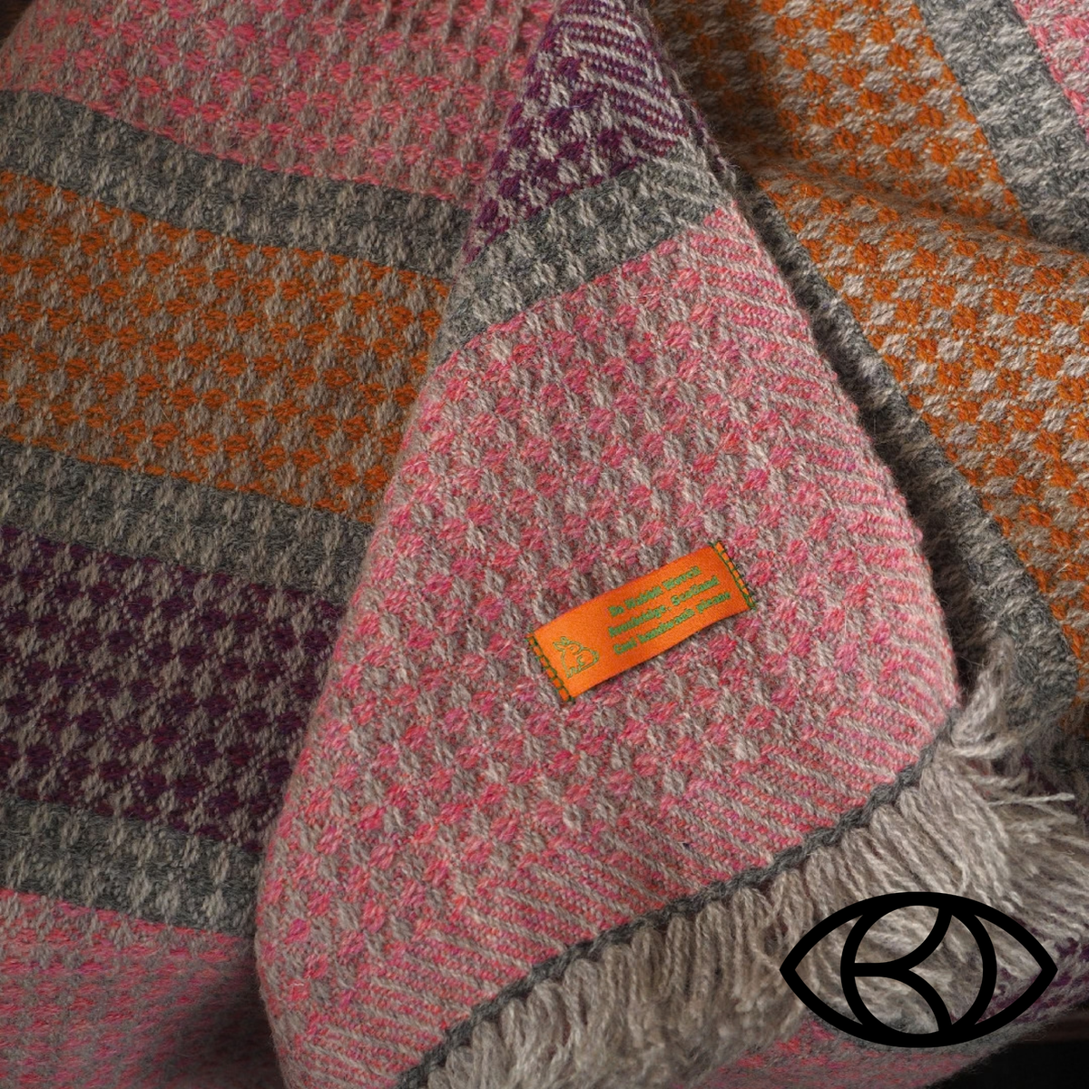 Sunset Shawl : Blossom - Cranberry - Barley