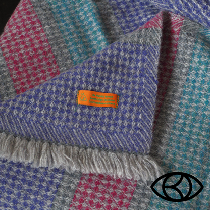 Sunset Shawl : Thistle - Crimson - Canal