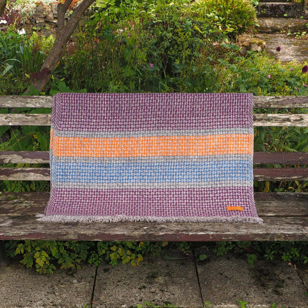 Sunset Shawl : Cranberry - Loch - Squash