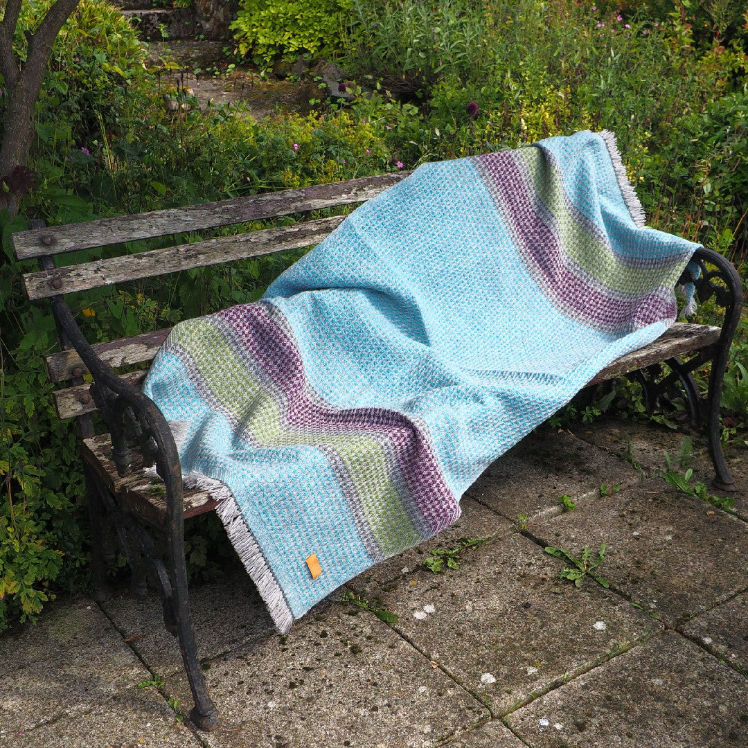 Sunset Shawl : Splash - Pasture - Cranberry