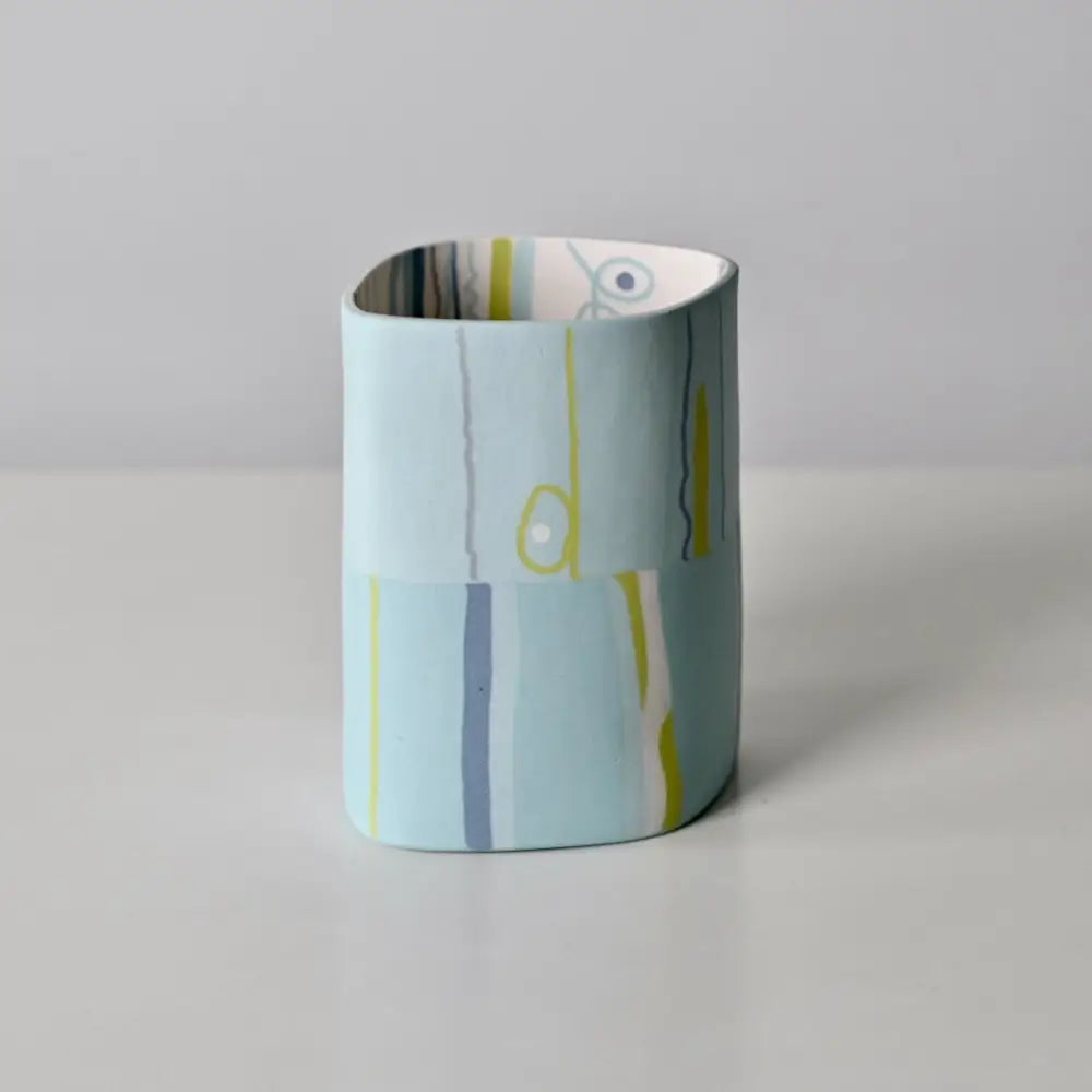 Horizon Collection: Half and Half Vessel two Turquoises