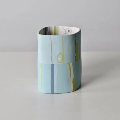 Horizon Collection: Half and Half Vessel two Turquoises