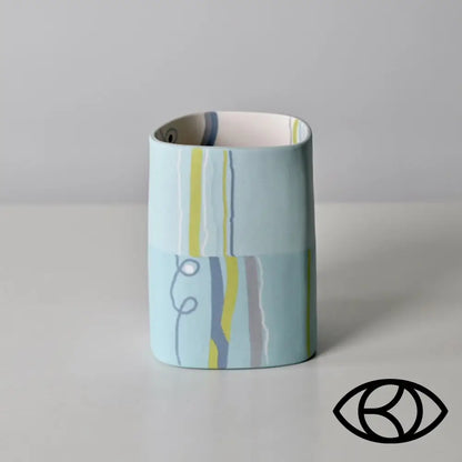 Horizon Collection: Half and Half Vessel two Turquoises