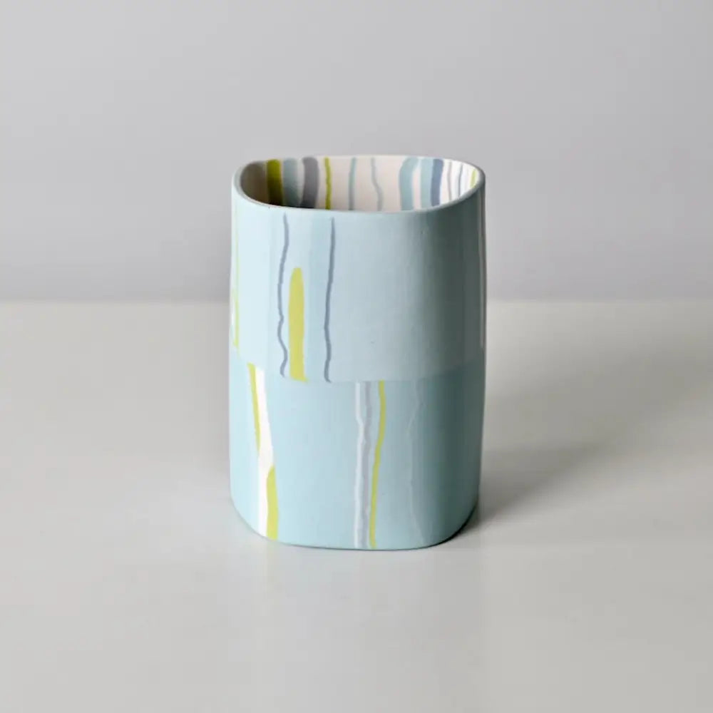 Horizon Collection: Half and Half Vessel two Turquoises