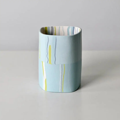 Horizon Collection: Half and Half Vessel two Turquoises